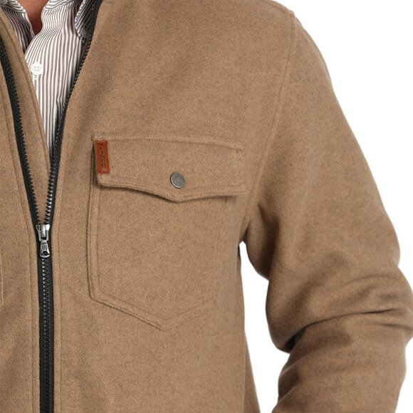 Men's Cinch Khaki Shirt Jacket - Picture 5 of 5